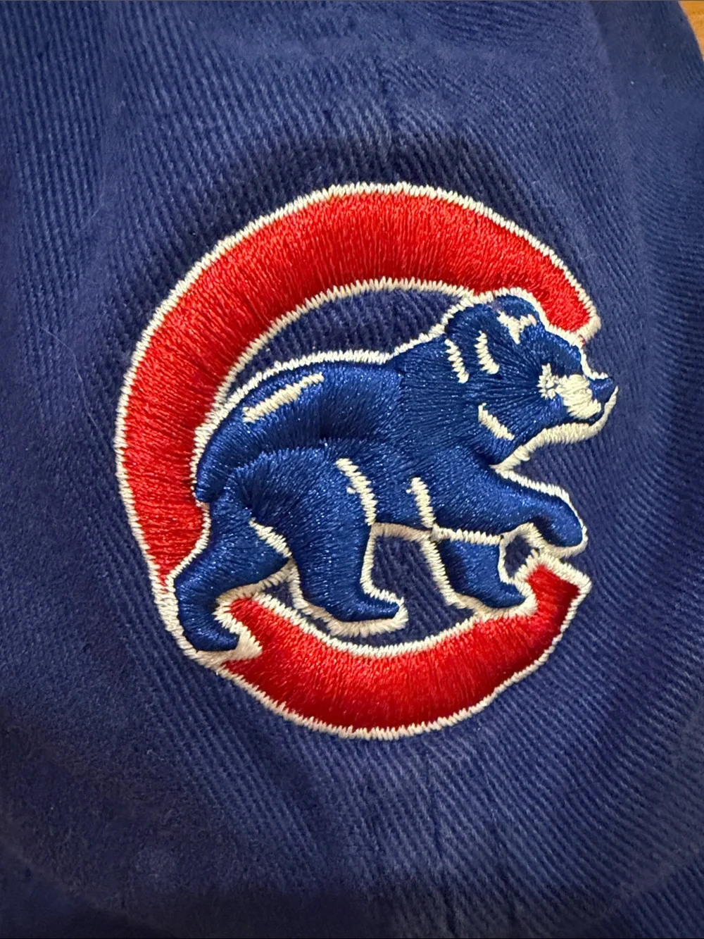 Kids Chicago Cubs Blue Baseball Cap with Bear C Logo